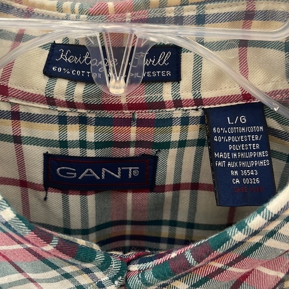 ❤️ 🆕 HERITAGE TWILL Button Down Shirt Size L - Picture 4 of 4